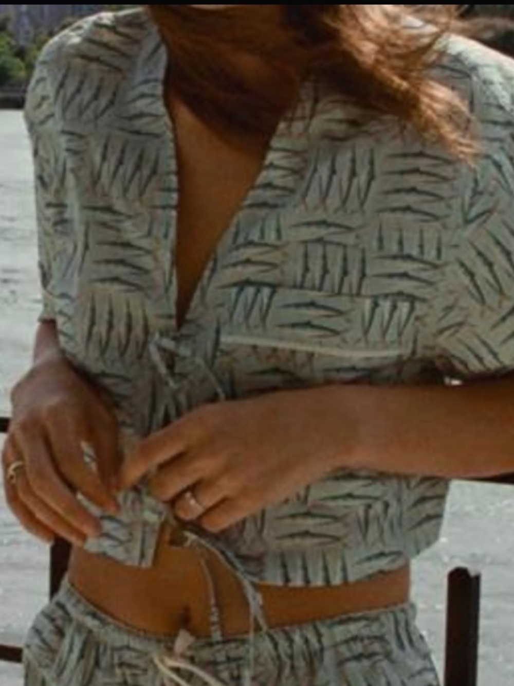 ZARA Crop Summer Print Top, Sz Small.